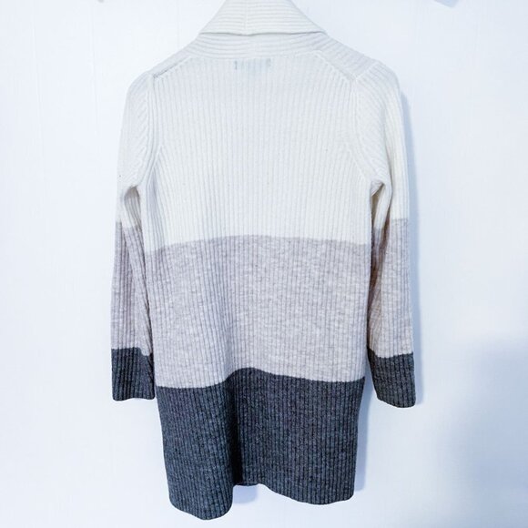 Banana Republic Stretch Merino Wool Gradient Long Open Front Cardigan Size XS - Picture 3 of 9